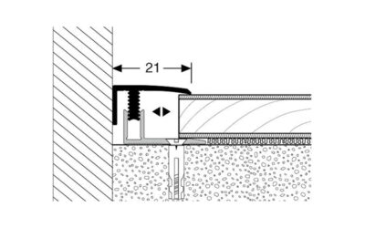 557 – Seuils d’arrêt avec surface lisse percé 21mm