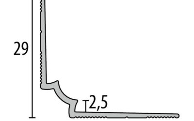 871 IW – Angle intérieur escalier percé 38 mm