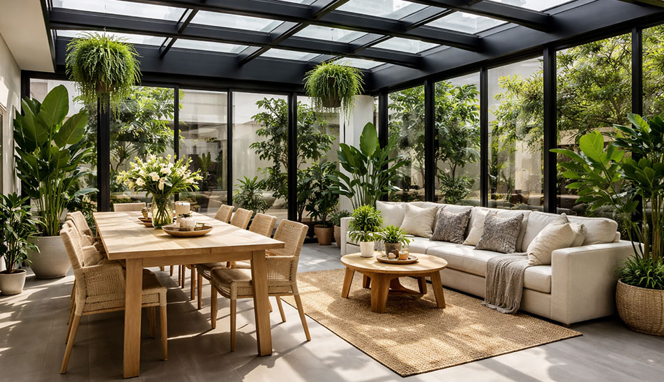 Chien allongé sur un sol résistant aux griffes et facile d’entretien, dans un intérieur moderne et chaleureux.