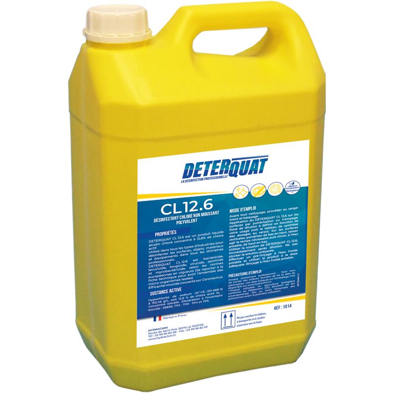 Désinfectant Chloré Non Moussant Polyvalent