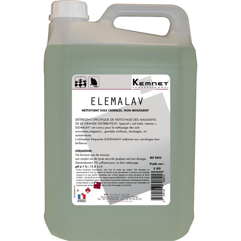 Liquide non moussant pour sols Elemalav