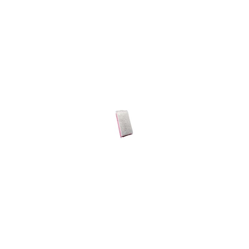 Tampon blanc sur éponge rose