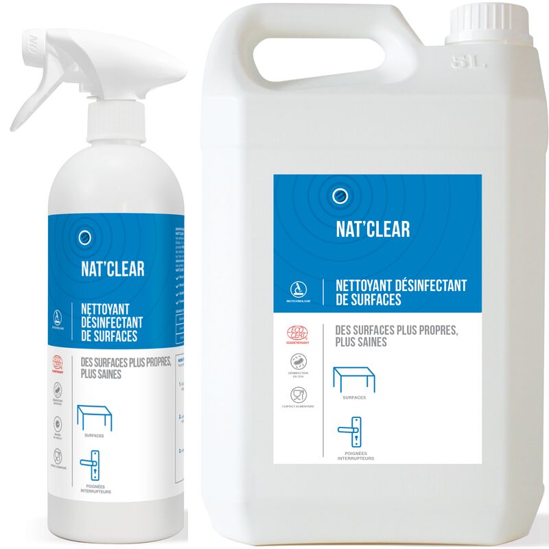 NAT’CLEAR – Nettoyant désinfectant surfaces